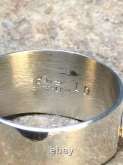 Native American Blue Turquoise Navajo Ring Sterling Silver Sz 4.75 4455