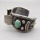 Native American Bobby Johnson Signed Navajo Sterling Silver Watch Cuff 53.21 Gtw
