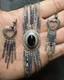 Native American Bracelet Onyx Sterling Silver Earrings Navajo Jewelry