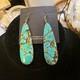 Native American Genuine Turquoise Hand Created 3 Dangle Earrings Genuine Stone