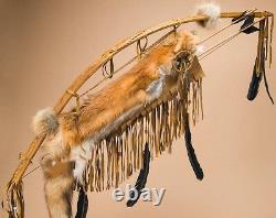 Native American HANDMADE Antiqued Navajo Bow & Arrow Quiver Set 44 -Red Fox