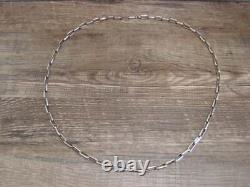 Native American Hand Made Sterling Silver 24 Chain Link Necklace Sally Shi