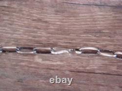 Native American Hand Made Sterling Silver 24 Chain Link Necklace Sally Shi