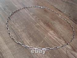 Native American Hand Made Sterling Silver 24 Chain Link Necklace Sally Shi