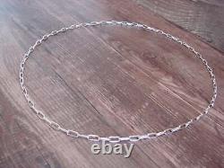 Native American Hand Made Sterling Silver 24 Chain Link Necklace Sally Shi
