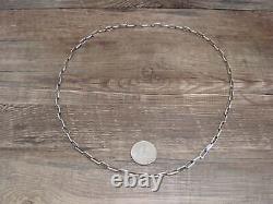 Native American Hand Made Sterling Silver 24 Chain Link Necklace Sally Shi