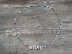 Native American Hand Stamped 23 Sterling Silver Chain Link Necklace Shirley
