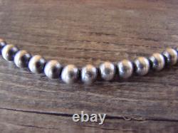 Native American Hand Strung 22 Round Navajo Pearl Necklace I. John