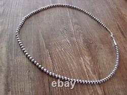 Native American Hand Strung Round Navajo Pearl 24 Necklace by I. John