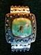 Native American Handmade Sterling Silver & Turquoise Cuff Bracelet