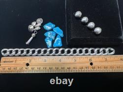 Native American Handmade Sterling & Turquoise LOT