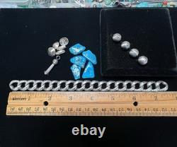 Native American Handmade Sterling & Turquoise LOT