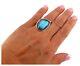 Native American Handmade Women's Navajo Ring Sleeping Beauty Turquoise Sz 7.5us
