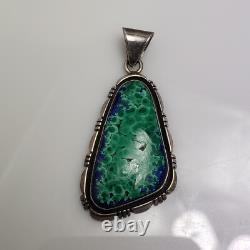 Native American Henry Yazzi Navajo Azurite Malachite Chrysocolla Pendant