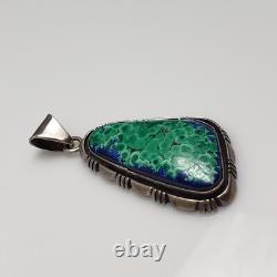 Native American Henry Yazzi Navajo Azurite Malachite Chrysocolla Pendant