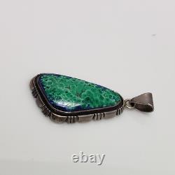 Native American Henry Yazzi Navajo Azurite Malachite Chrysocolla Pendant