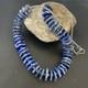 Native American Lapis Turquoise Sterling Silver Necklace Navajo Pearls 01891