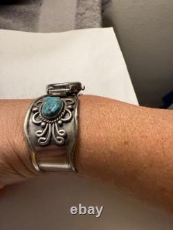 Native American Legacy Concho Sterling Silver Turquoise Watch