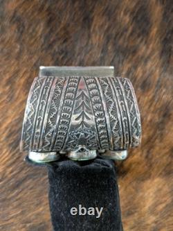 Native American Made Royston Turquoise And Sterling Cuff By Sunshine Reeves
