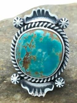 Native American NAVAJO Sterling Silver Royston Turquoise Ring Set 7 Opt