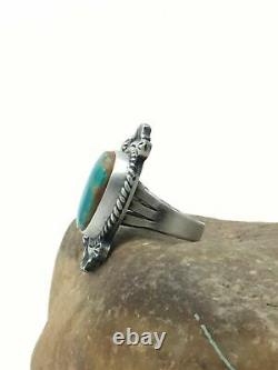 Native American NAVAJO Sterling Silver Royston Turquoise Ring Set 7 Opt