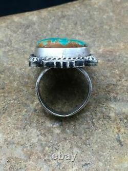 Native American NAVAJO Sterling Silver Royston Turquoise Ring Set 7 Opt