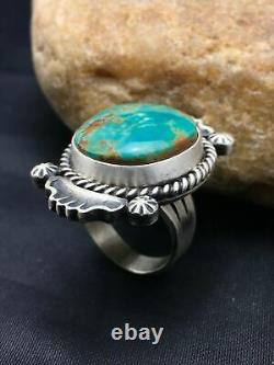 Native American NAVAJO Sterling Silver Royston Turquoise Ring Set 7 Opt