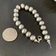 Native American Navajo 10mm Beads 7 Sterling Silver Bracelet 91007