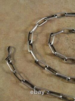 Native American Navajo 24 Inch Sterling Silver Hand Made Chain