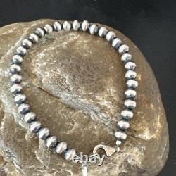 Native American Navajo 5mm Beads 7 Sterling Silver Bracelet 99957