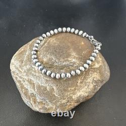 Native American Navajo 5mm Beads 7 Sterling Silver Bracelet 99957
