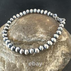 Native American Navajo 5mm Beads 7 Sterling Silver Bracelet 99957
