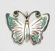 Native American Navajo 925 Silver Inlaid Utterfly Pin Pendant William Singer