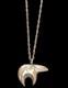 Native American Navajo Am Alfred Martinez Ster. Silver Bear Heartline Pendant
