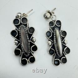 Native American Navajo Abalone Bracelet Earring Pendant Set Sterling Silver