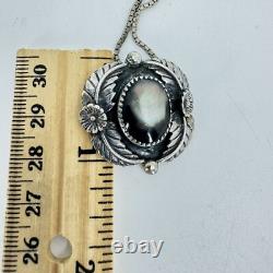 Native American Navajo Abalone Bracelet Earring Pendant Set Sterling Silver