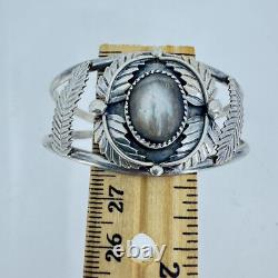 Native American Navajo Abalone Bracelet Earring Pendant Set Sterling Silver