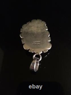 Native American Navajo Appalossa/Magnesite & Sterling Silver Signed Pendant