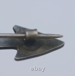 Native American Navajo Arrow And Thunderbird Sterling Pin Brooch Antique