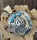 Native American Navajo Artisan Bobby Platero Cowboy Hat & Kingman Turq Pendant