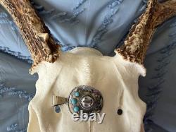 Native American Navajo Artisan Bobby Platero Cowboy Hat & Kingman Turq Pendant