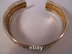 Native American Navajo Bb Bernice Bonney 925 Sterling Silver Ball Cuff Bracelet