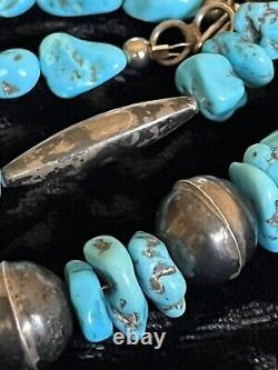 Native American Navajo Bench Beads/sleeping Beauty Turquoise Necklace 22
