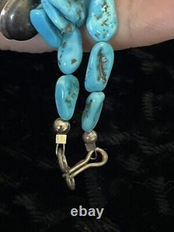 Native American Navajo Bench Beads/sleeping Beauty Turquoise Necklace 22
