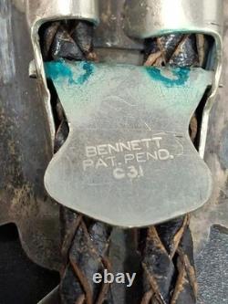 Native American, Navajo Bennett Thunderbird sterling bolo tie multi gemstone