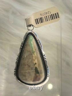 Native American Navajo Boulder Turquoise Pendant By Elouise Kee
