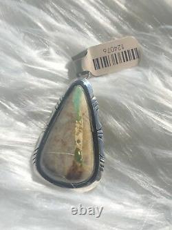 Native American Navajo Boulder Turquoise Pendant By Elouise Kee