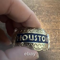 Native American Navajo Bracelet Womens Houston Texans Football Cuff Handmade #A