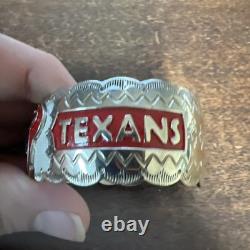 Native American Navajo Bracelet Womens Houston Texans Football Cuff Handmade #A