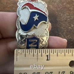 Native American Navajo Bracelet Womens Houston Texans Football Cuff Handmade #A